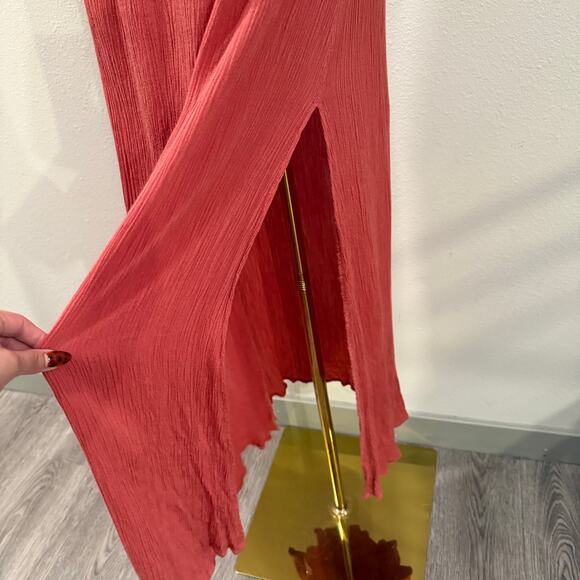 Lulus Lost in Paradise Rusty Rose Maxi Dress Open Back Small Wedding Vacation - Picture 5 of 10